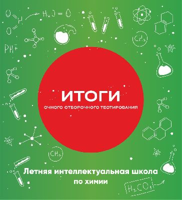 Итоги отборочного тестирования на летнюю интеллектуальную школу по химии Итоги отборочного тестирования на летнюю интеллектуальную школу по химии