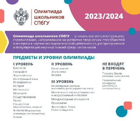 Олимпиада школьников СПбУ Олимпиада школьников СПбУ